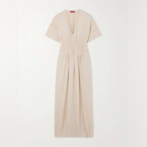 $365 STAUD
Lauretta pleated linen midi dress size M